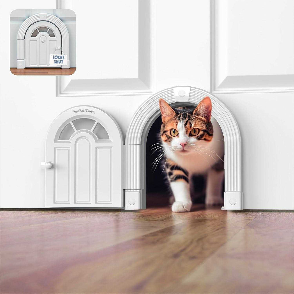 Interior Cat Door No-Flap for Cats Up to 20 lbs C8580