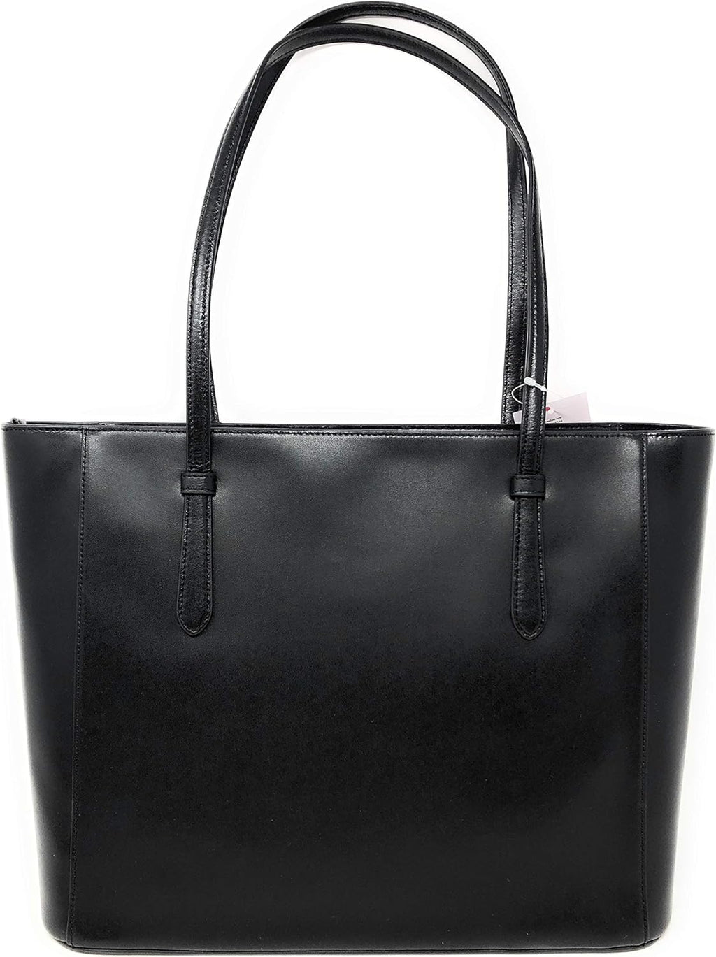 Black Leather Tote Shoulder Bag O8848