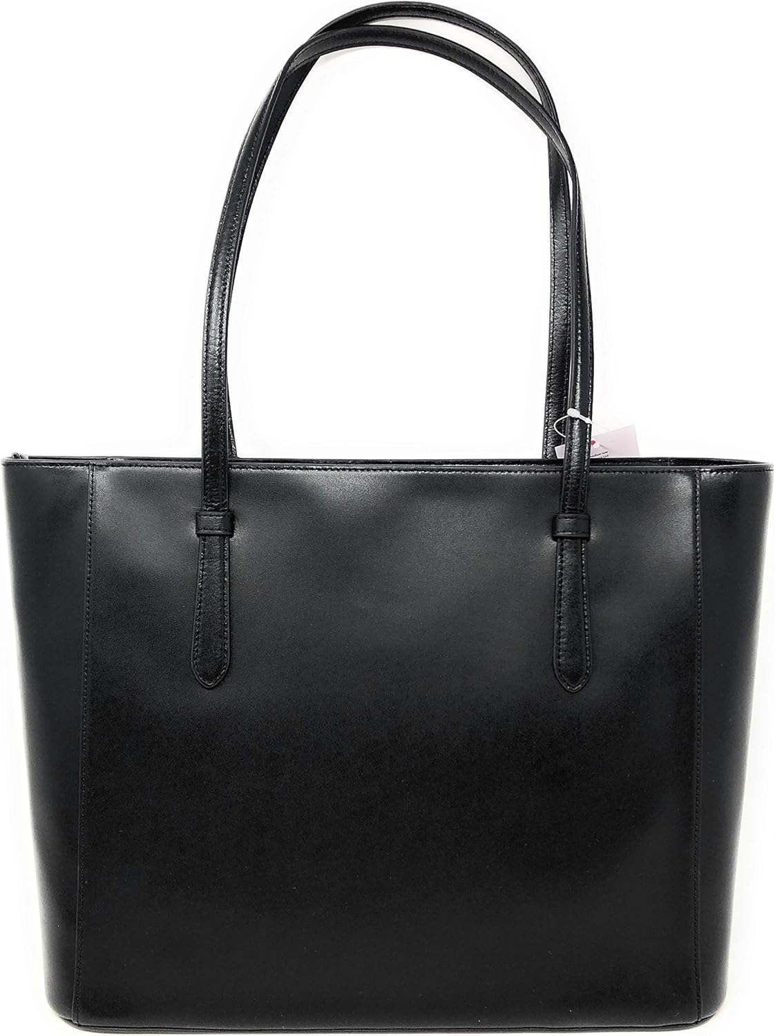 Black Leather Tote Shoulder Bag O8848