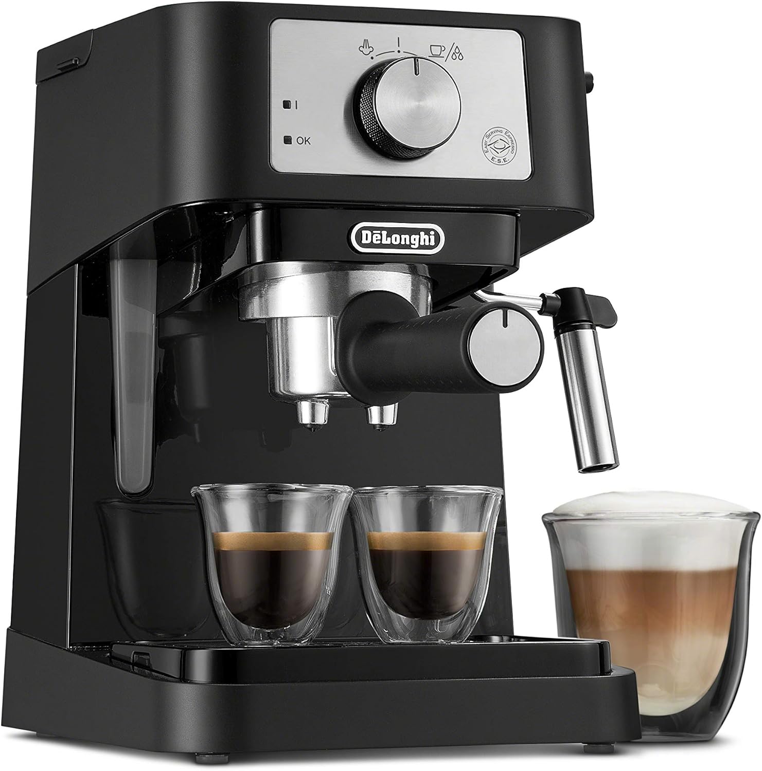Manual Espresso Machine, 15 Bar Pump Pressure, Milk Frother K6099