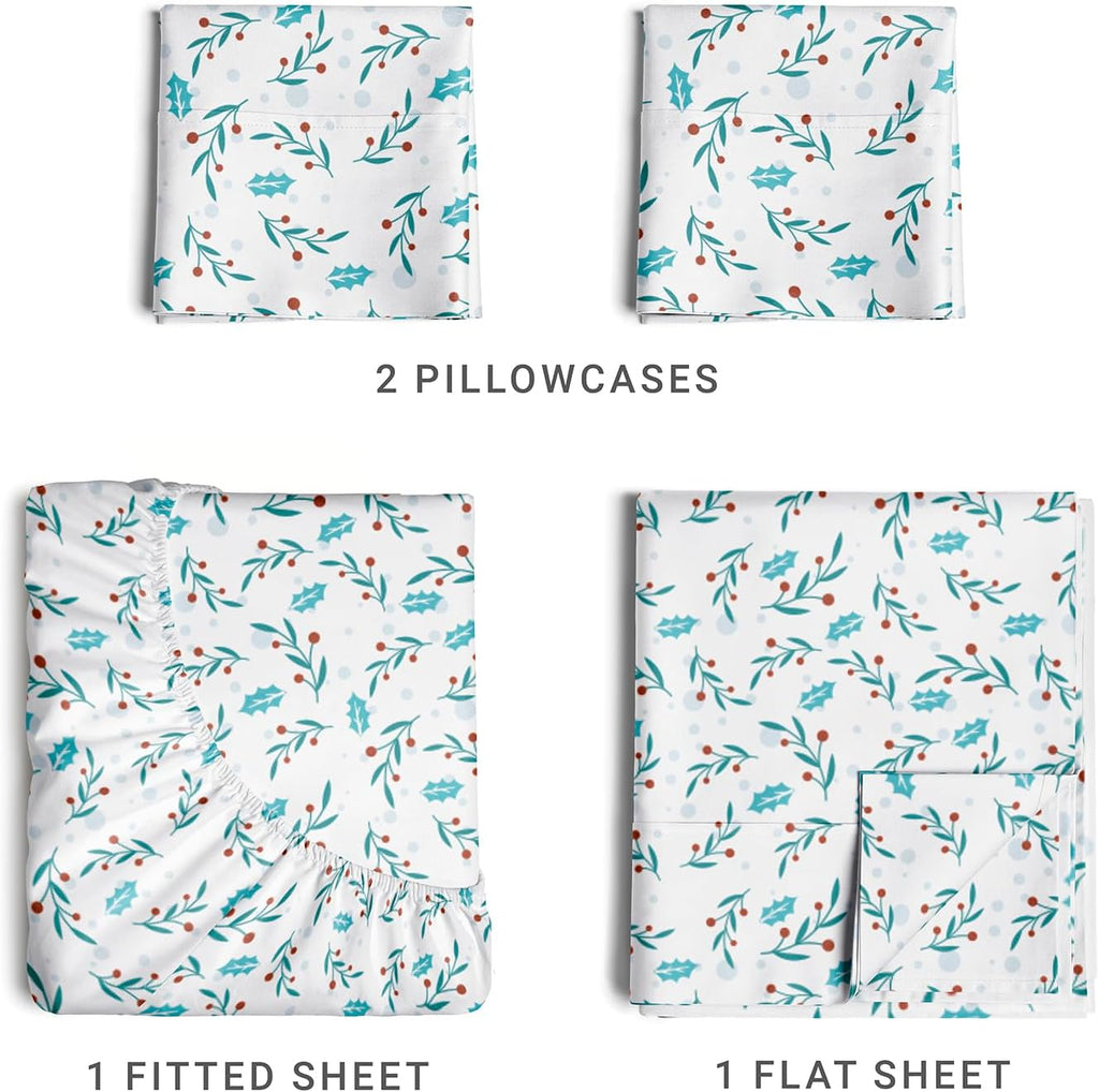Christmas Sheets 4 Piece Deep Pocket Bedding Set I1625