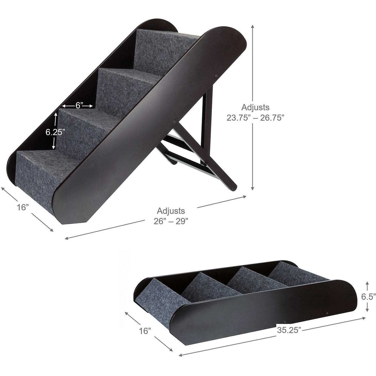 Adjustable 4-Step Pet Stairs X5656