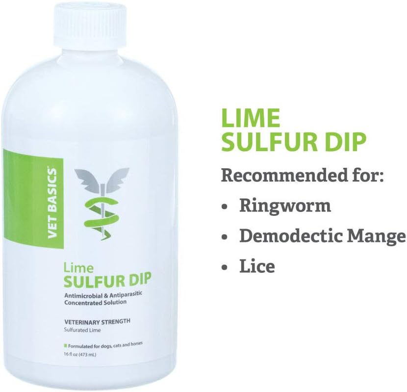 Lime Sulfur Dip Concentrated Solution for Dogs, Cats & Horses, 16oz H453