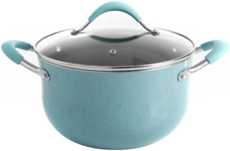 24-Piece Aluminum Cookware Combo Set, Turquoise Sky Blue H750
