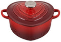 Le Creuset Signature Enameled Cast Iron Figural Heart Cocotte, 2 Quart, White with Stainless Steel Knob
