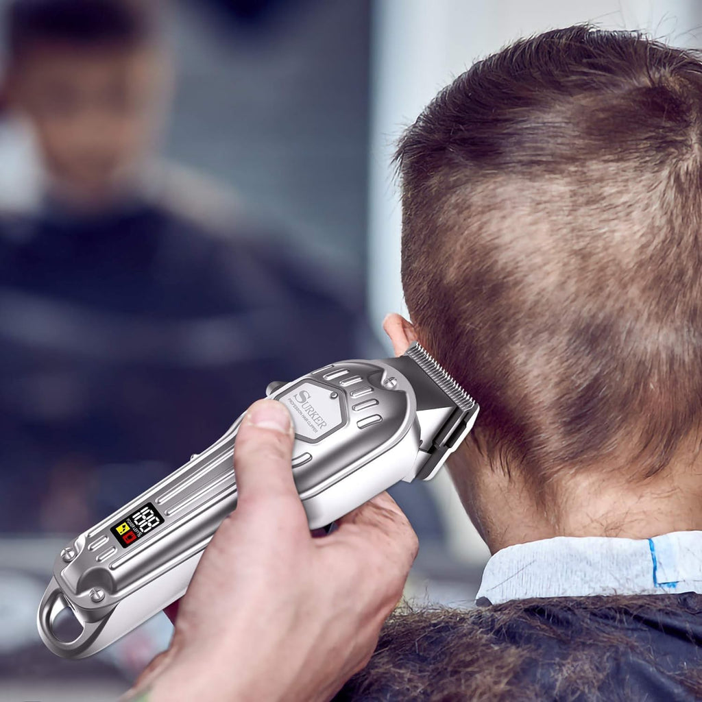 Mens Hair Clippers Cordless Trimmer Professional Haircut Kit with LED Display M1315