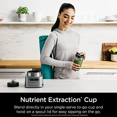 Blender with 1500W Power, Smoothie Maker, 34-oz Pitcher & 18-oz To-Go Cup Q39824