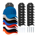 2 Pack Hat Organizer for Baseball Caps,Hat Rack for Wall, Compact Hat Storage Display Holder,Hold Up to 16 Hats,Hat Hanger Strong Adhesive/Wall Drilled for Door,Bedroom,Closet