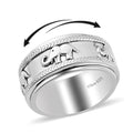 Shop LC 925 Sterling Silver Fidget Ring Spinner Ring Moon Star Anxiety Ring for Women Men Platinum Plated Jewelry Birthday Gifts for Women