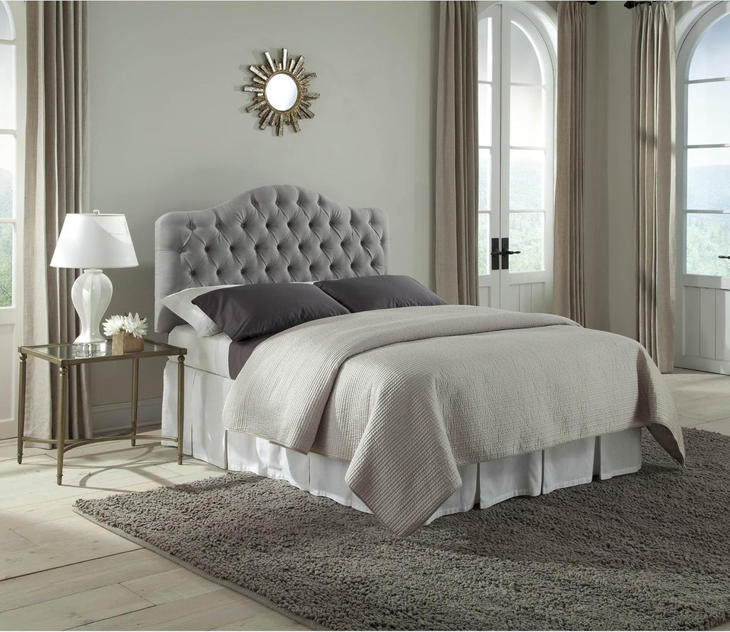 Upholstered Adjustable Headboard Panel with Button-Tufted Design - Twin V6885