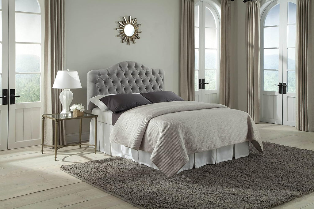 Upholstered Adjustable Headboard Panel with Button-Tufted Design - Twin V6885