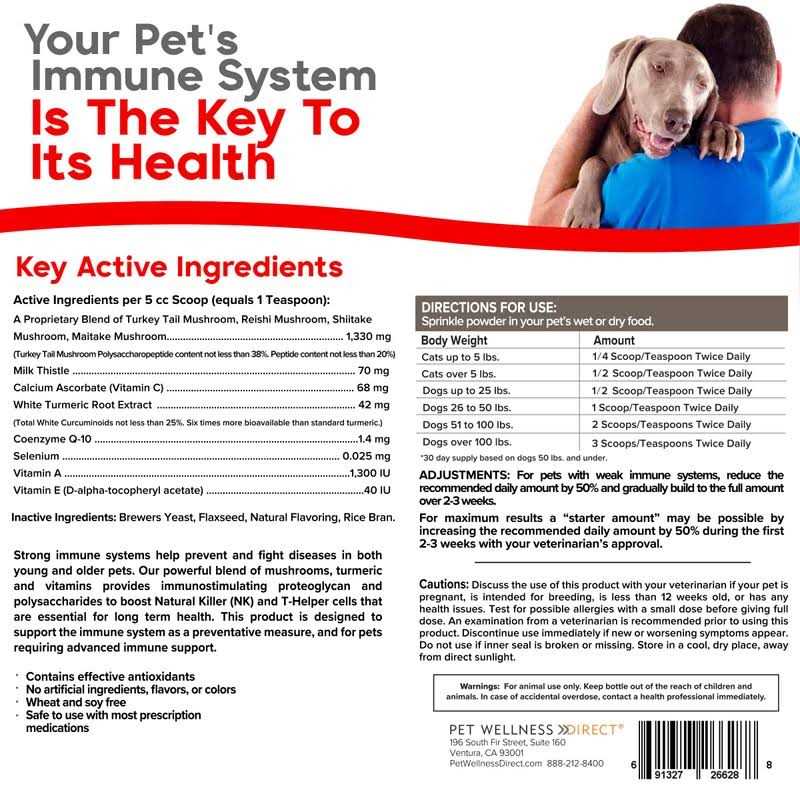 Turkey Tail Mushroom for Dogs Immune Support with Reishi, Shiitake, Maitake L7799