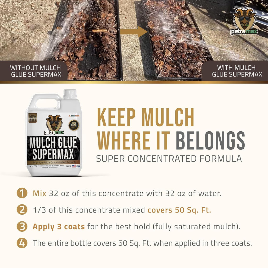 Mulch Glue for Landscape Gravel Stabilizer, 32 Oz C832