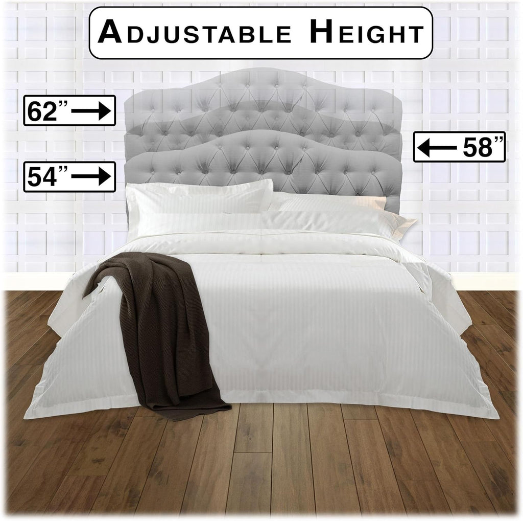 Upholstered Adjustable Headboard Panel with Button-Tufted Design - Twin V6885