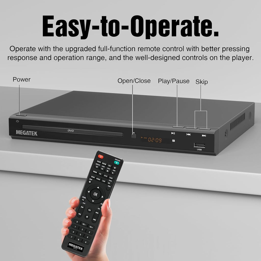 Region-Free DVD Player for TV with HDMI and USB Port C965
