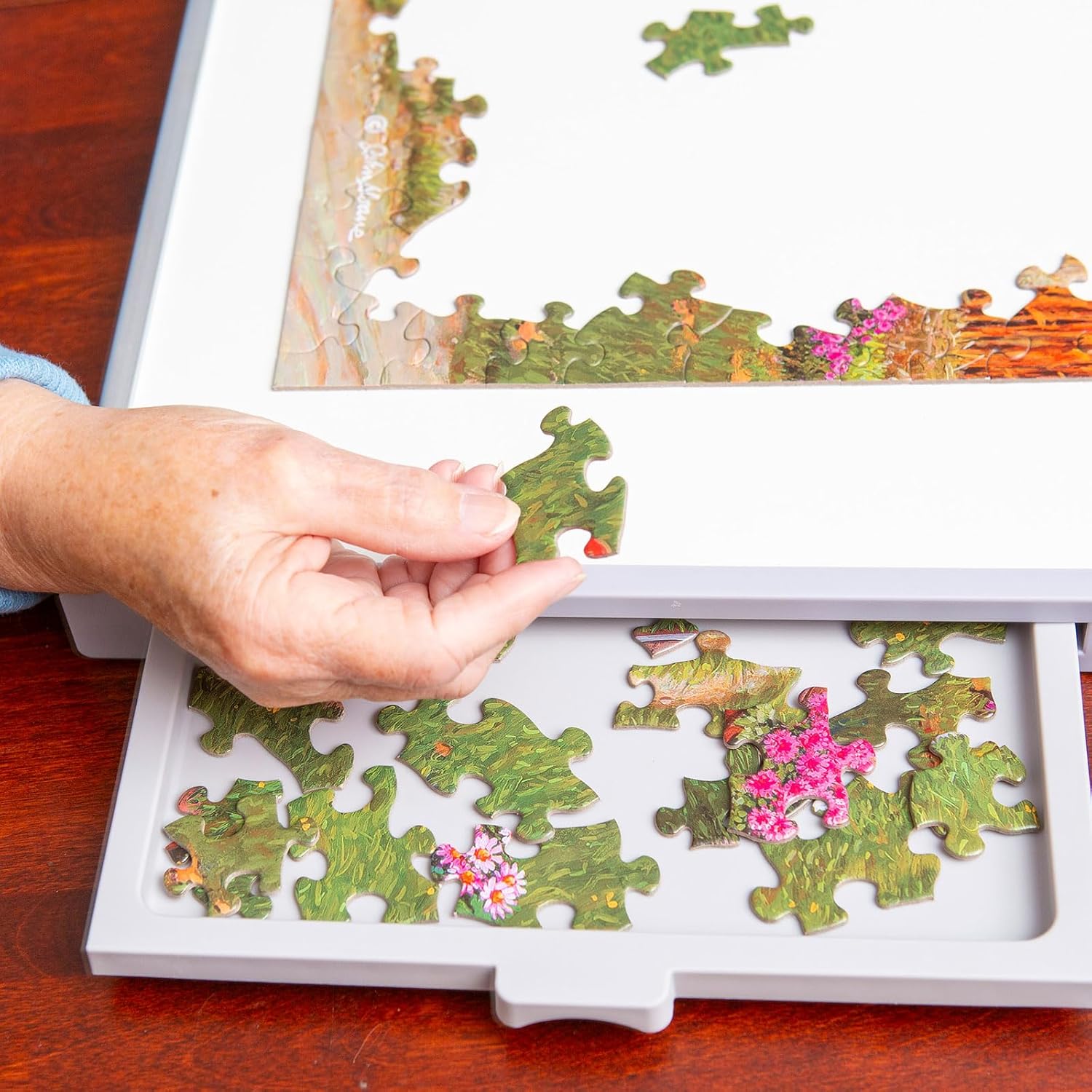 1500 Piece Puzzle Board with Drawers W807