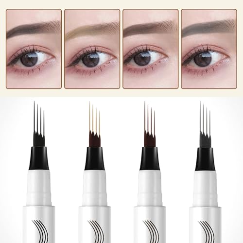 4 Tip Microblade Brow Pen, Waterproof Long Lasting Eyebrow Pencil, Light Brown N393