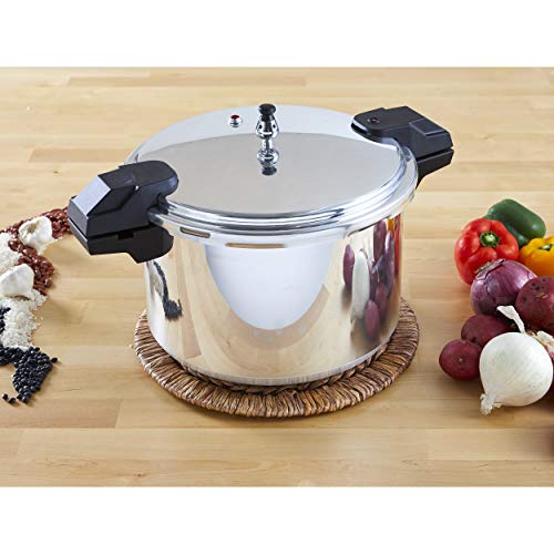 16-Quart Pressure Cooker / Canner, Polished Aluminum, 5-15 PSI H96174