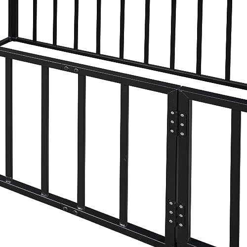 Metal Kids Floor Bed with Door X18684