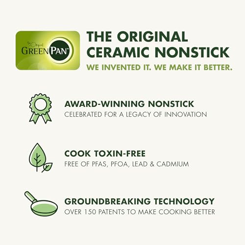 Healthy Ceramic Nonstick 11 Inch Frying Pan with Lid J49486