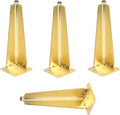 4 Piece Adjustable Furniture Feet, DIY Metal Cabinet Feet, Wardrobe Feet Bed Feet Sofa Feet Table Feet, Aluminium with Screws (Gold 30cm)(Gold,30cm)