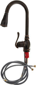 Moen CA87003BRB Single Handle Kitchen Faucet with Pullout Spray from the Anabelle Collection, Mediterranean Bronze