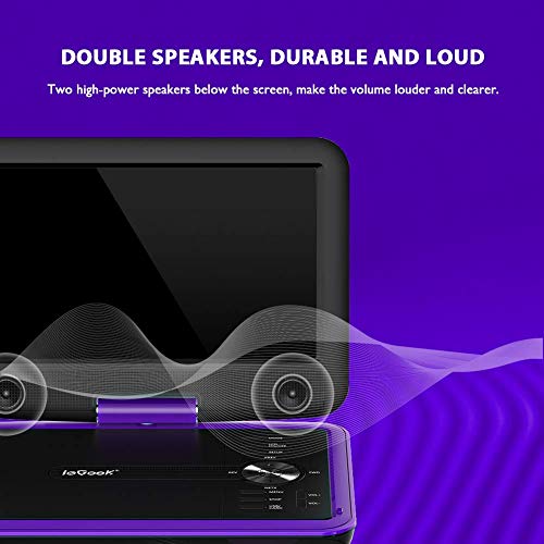 Portable DVD Player with 11.5 Inch Screen, Rechargeable Battery J969