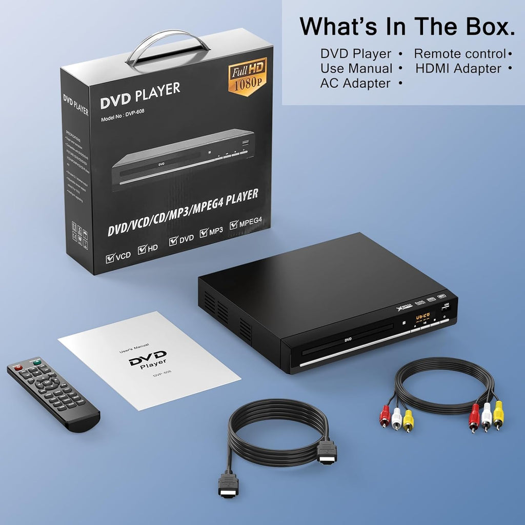 DVD Player for TV with HDMI, Plays All Regions, CD & USB Support Z7670