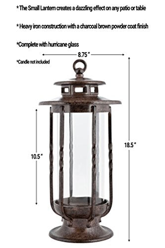 Large Decorative Hurricane Lantern Glass Candle Holder D745