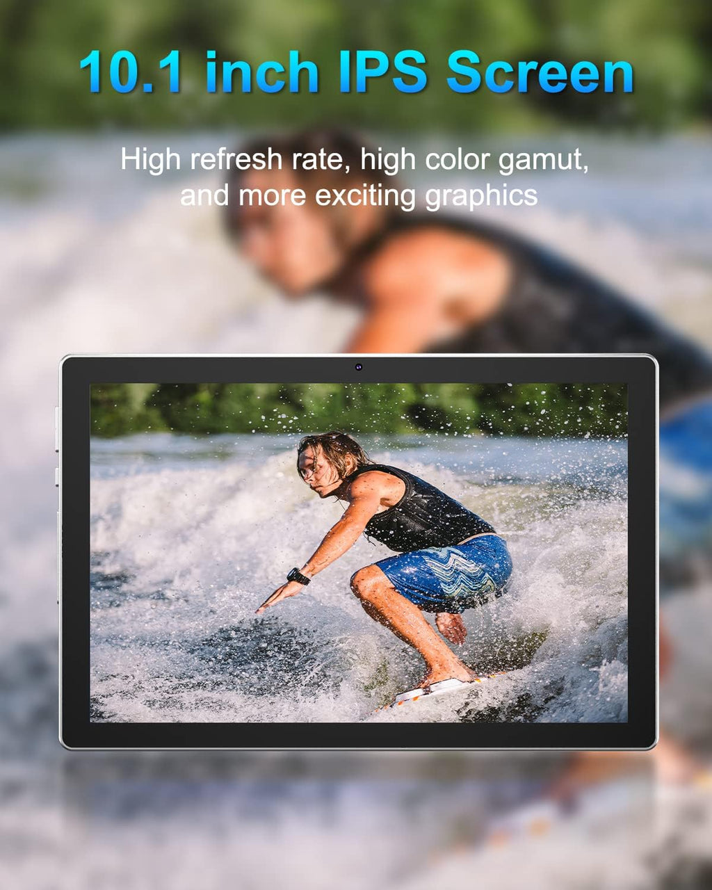 Tablet 10.1 Inch Android 12 with Keyboard, Mouse, Case, Stylus, 32GB ROM, 2GB RAM O8856