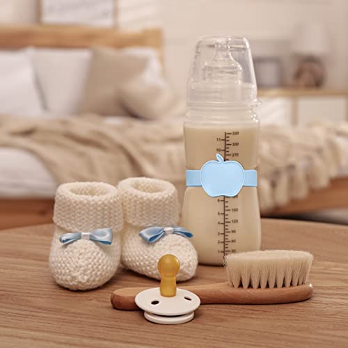 16 Pcs Reusable Waterproof Silicone Baby Bottle Name Labels with Dry Erase Marker O6893