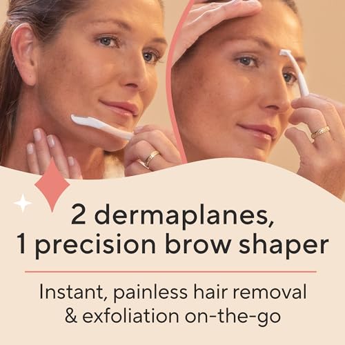 Dermaplane Facial Exfoliator and Hair Remover for Women, 6 Count V850