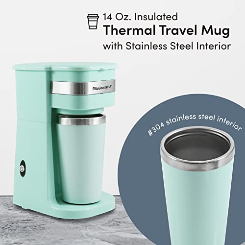 Personal Single-Serve Compact Coffee Maker with Stainless Steel Travel Mug A88229