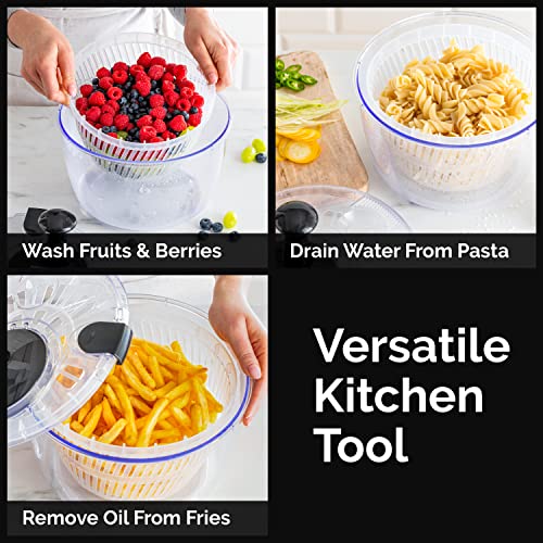 Salad Spinner with Storage Lid, Drain Bowl and Colander, 3.7 Qt H62339