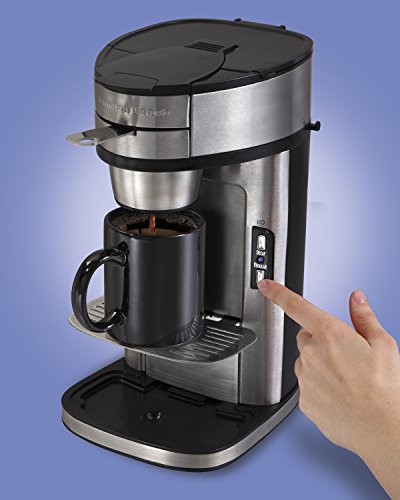Single Serve Coffee Maker & Fast Grounds Brewer, 8-14oz Cups, Stainless Steel X4163