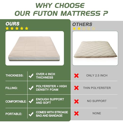 Foldable Floor Mattress for Sleeping, Camping, and Guest Bed W39162