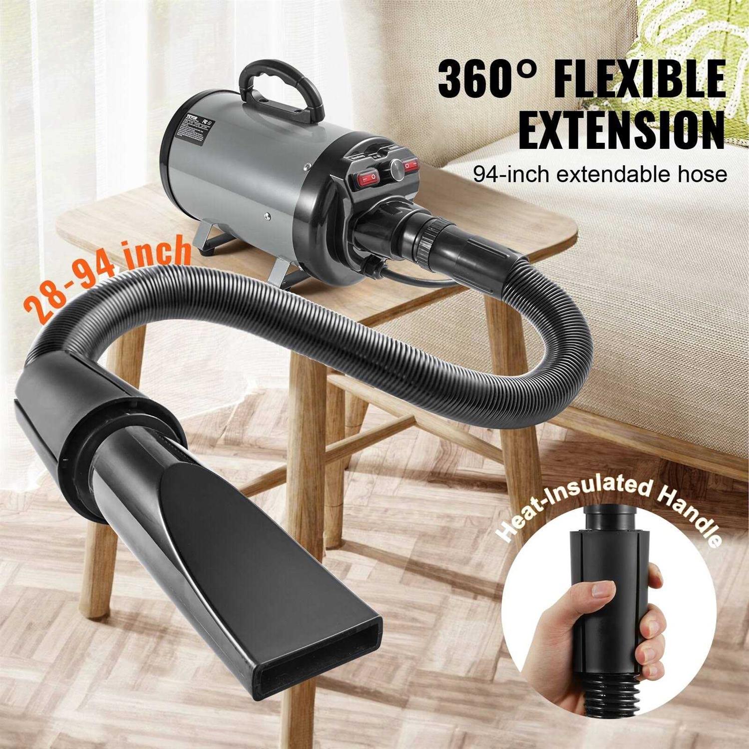 Dog Dryer 2000W with Adjustable Speed and Temperature Control, 4 Nozzles G789