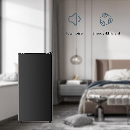 Mini Fridge with Freezer, Single Door 3.1 Cu.Ft, Compact Refrigerator, Black M3483