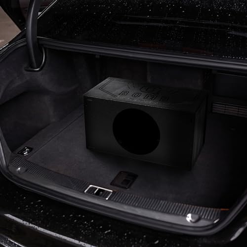 15 Inch Ported Car Subwoofer Sub Box Enclosure, Single Vented Chamber, Black A5882