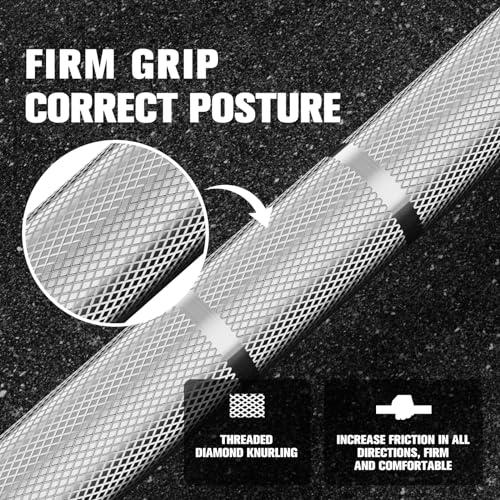 7ft Olympic Barbell for Strength and Weightlifting Training B73471