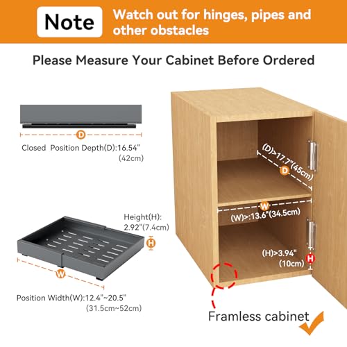 Pull Out Cabinet Organizer, Extendable Slide Out Shelves for Kitchen Cabinets U612602
