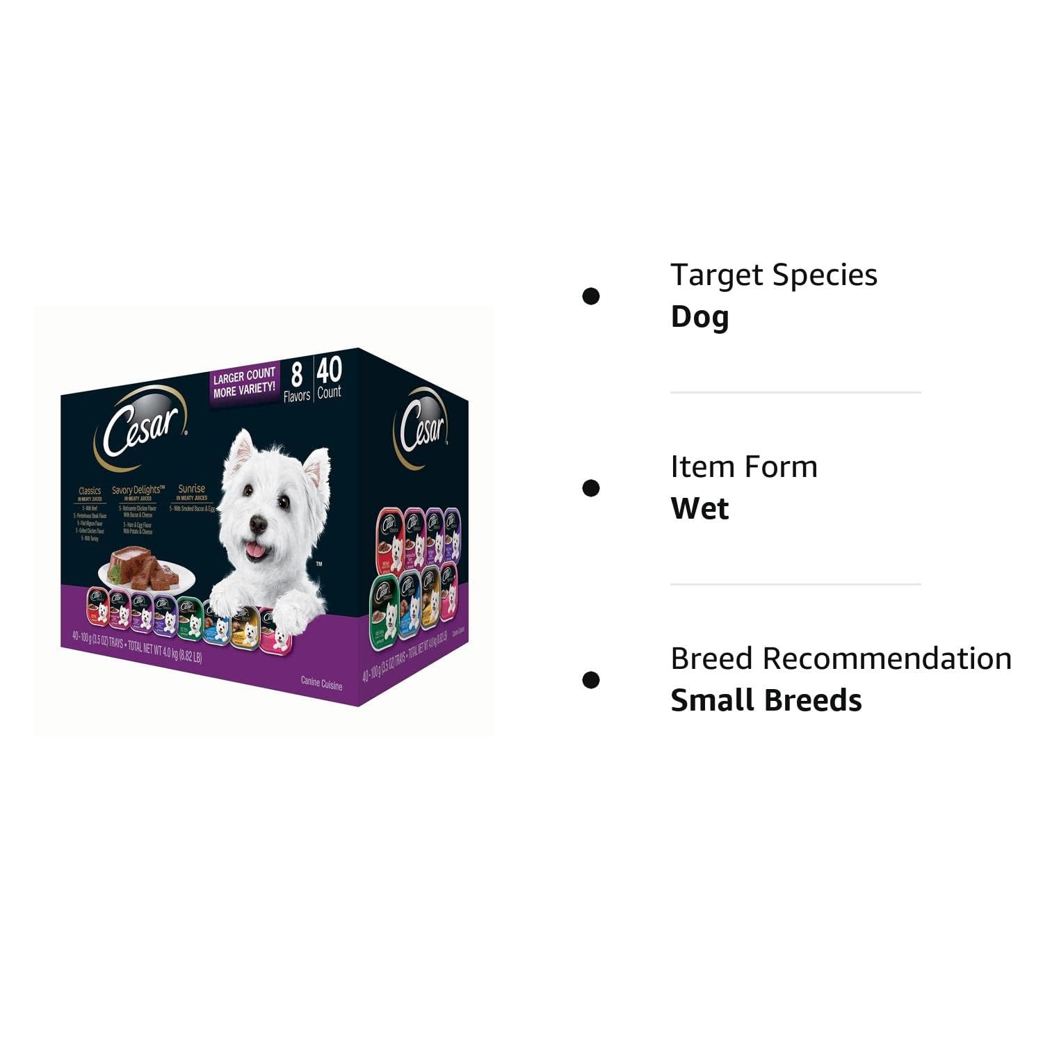 Wet Dog Food Variety Pack, Classic Loaf in Sauce, 40 ct N639559