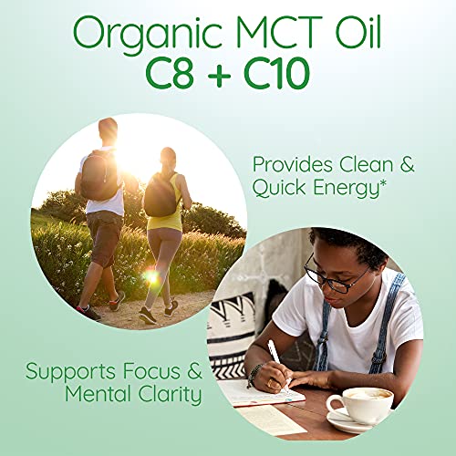 Organic MCT Oil C8 & C10 Unflavored from Non-GMO Coconuts, 40 fl oz Y85249