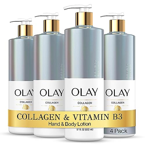 Olay Hydrating & Firming Body Lotion for Women with Collagen 17 fl oz Pump Pack of 4