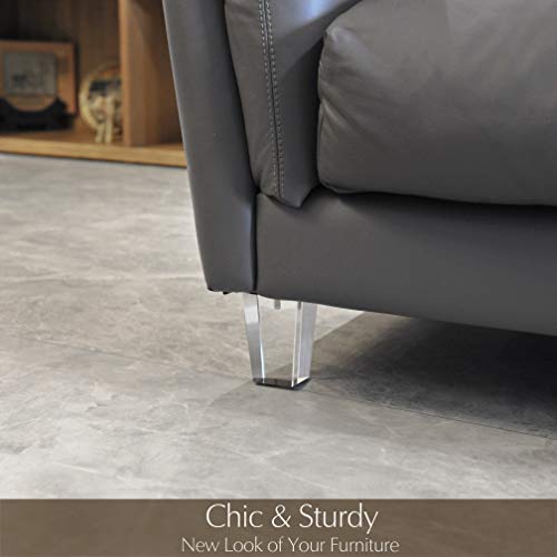 Acrylic Furniture Legs Pack of 4, 4 inch Square Y618