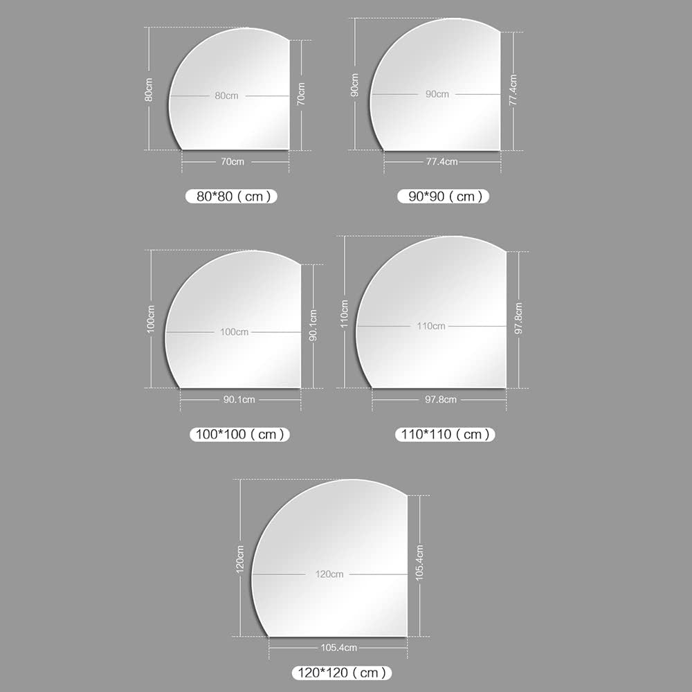 Half Circle Wall Mirror 100cm Vanity Mirror Z39727