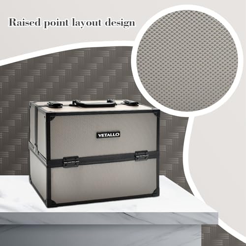 Large Makeup Train Case, Portable Travel Makeup Storage Organizer for Women X70054