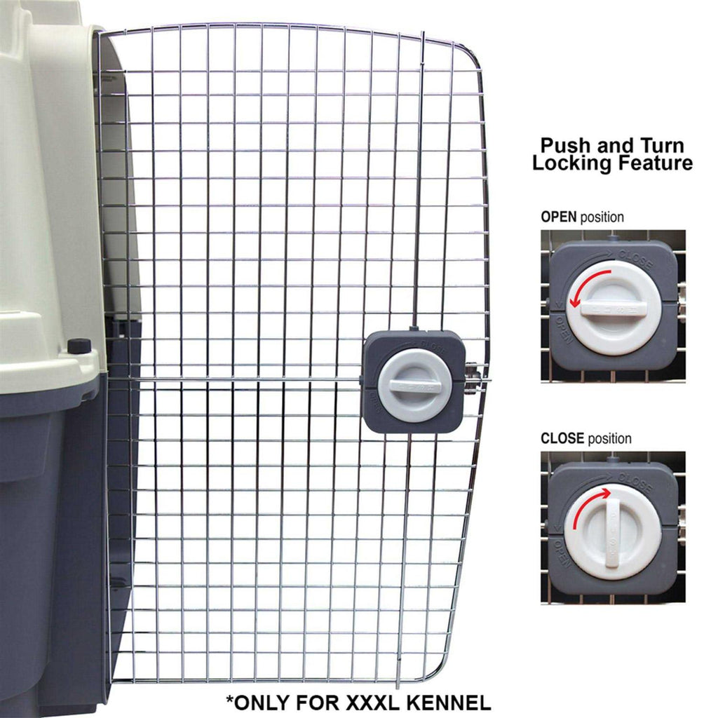 Rolling Plastic Wire Door Travel Dog Crate N14032