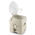 DARTMOOR Portable Toilet, 5.3 gal. RV Toilet for Camping, Outdoor Toilet with Diagonal Seating Storage Box & Built-in Handle, Lightweight HDPE Camping Toilet for Construction Site Road Trip Boating