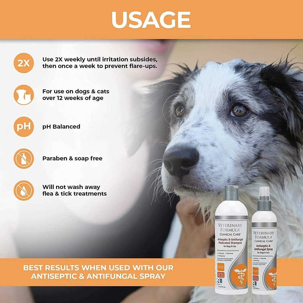 Antiseptic & Antifungal Medicated Shampoo for Pets W617